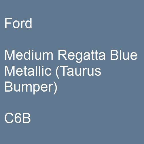 Ford, Medium Regatta Blue Metallic (Taurus Bumper), C6B.